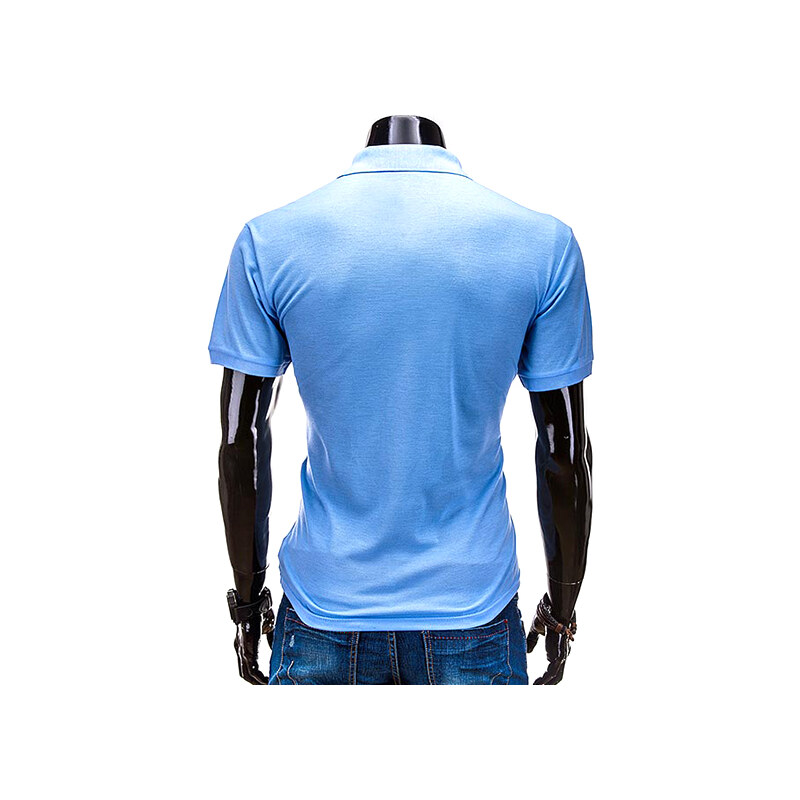 Lesara Klassisches Poloshirt Unifarben - Hellblau - L