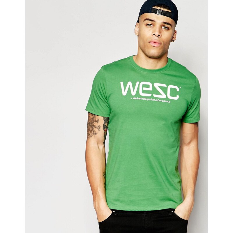 WESC - Logo-T-Shirt - Grün