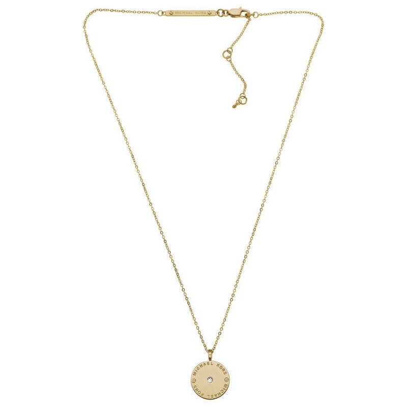 Michael Kors Schmuck - Heritage Logo Disc Necklace Gold-Tone - in gold - Schmuck für Damen