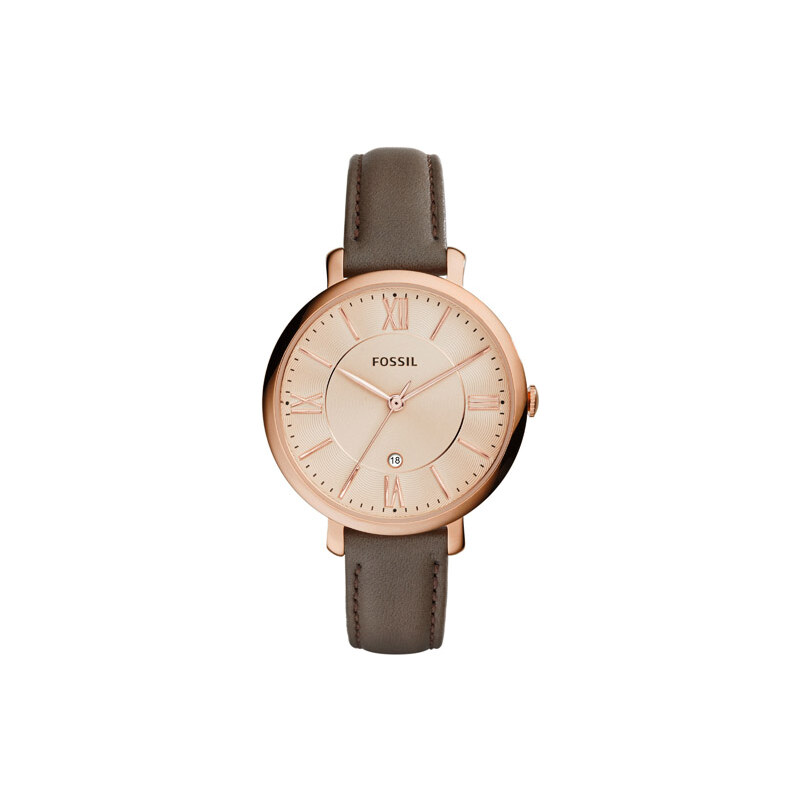 Fossil Armbanduhr - Jacqueline Watch Leather Rose Dark Brown - in braun - Armbanduhr für Damen