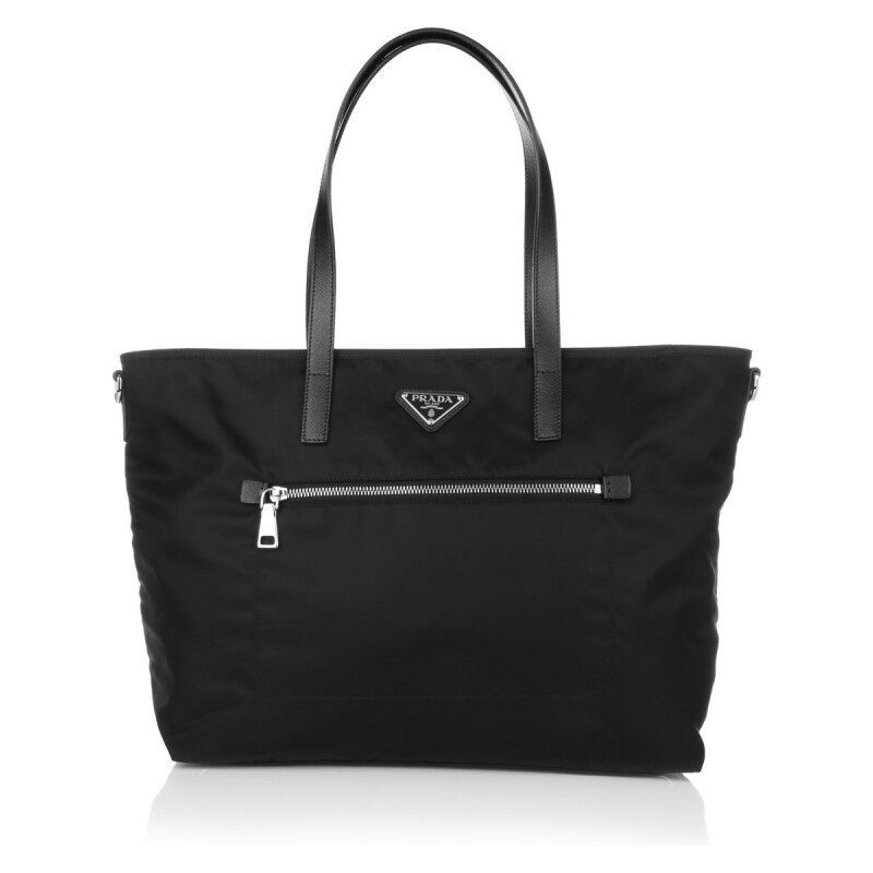 Prada Tasche - Vela Shopper Nylon Nero - in schwarz - Umhängetasche für Damen