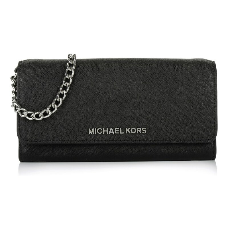 Michael Kors Tasche - Jet Set Travel Wallet On A Chain Black - in schwarz - Umhängetasche für Damen