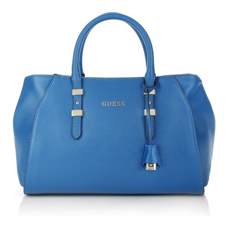Guess Tasche - Sissi Box Satchel Blue - in blau - Henkeltasche für Damen