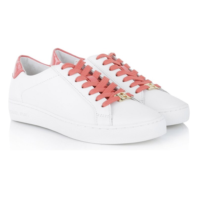 Michael Kors Sneakers - Irving Lace Up Sneaker Optic White/Watermelon - in rot, weiß - Sneakers für Damen