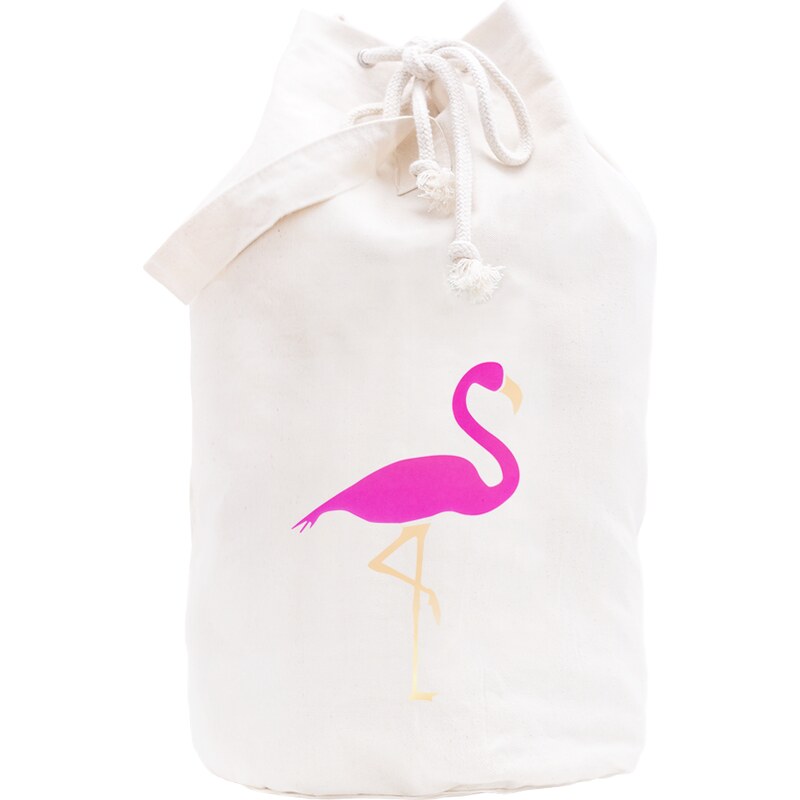 Eulenschnitt Seesack mit Flamingo Print