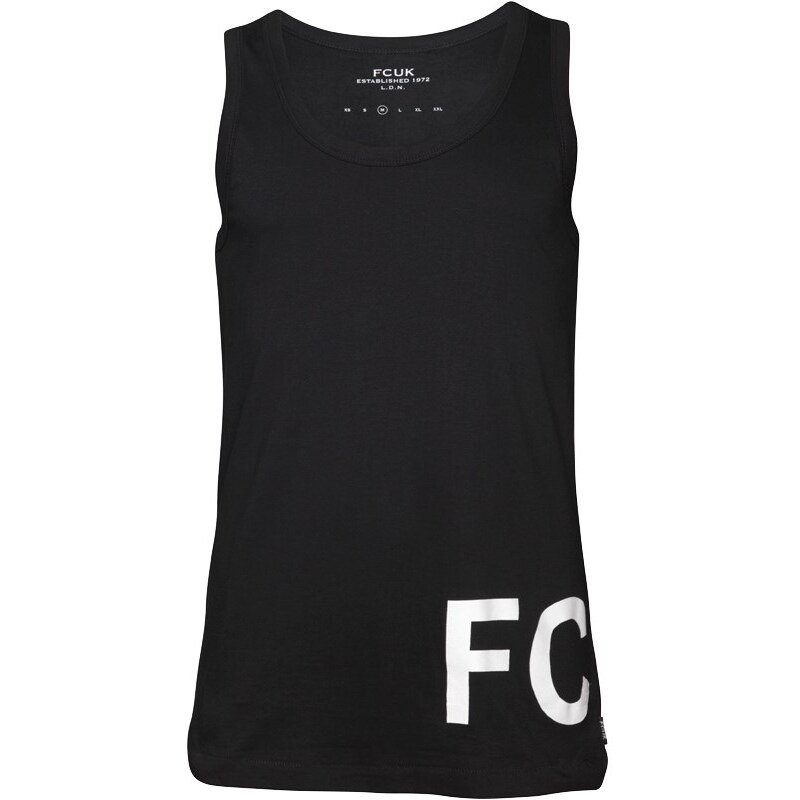 French Connection Herren FCUK Back To Front Top Schwarz/Weiß