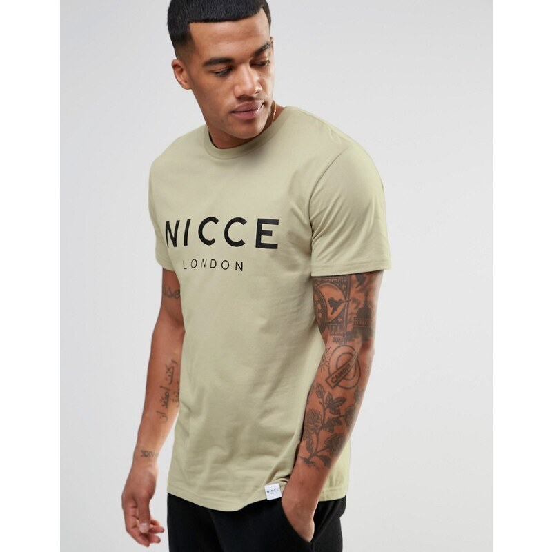 Nicce London - T-Shirt mit Logo - Beige