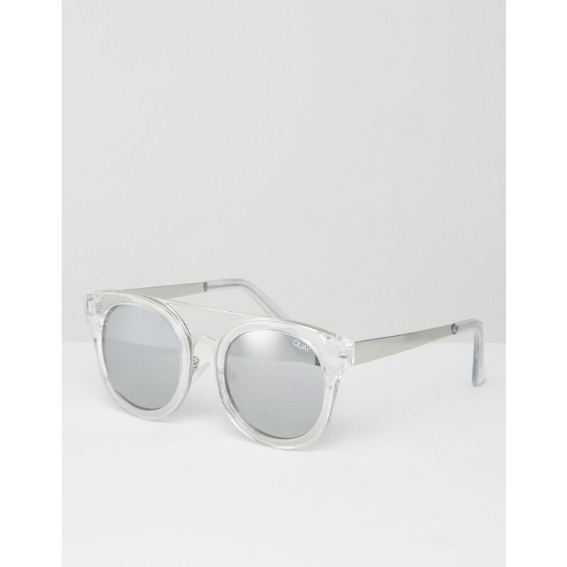Quay Australia - Brooklyn - Sonnenbrille mit transparenten Gläsern - Transparent