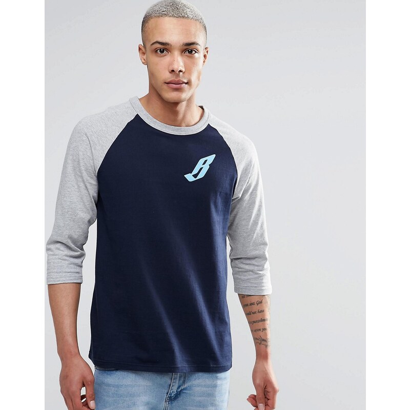 Billionaire Boys Club - T-Shirt mit 3/4-Raglanärmeln - Marineblau