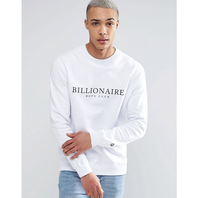 Billionaire Boys Club - Sweatshirt mit großem Logo - Weiß