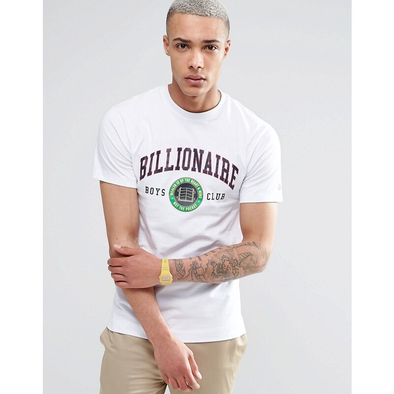 Billionaire Boys Club - T-Shirt mit Ivy League Logo - Weiß