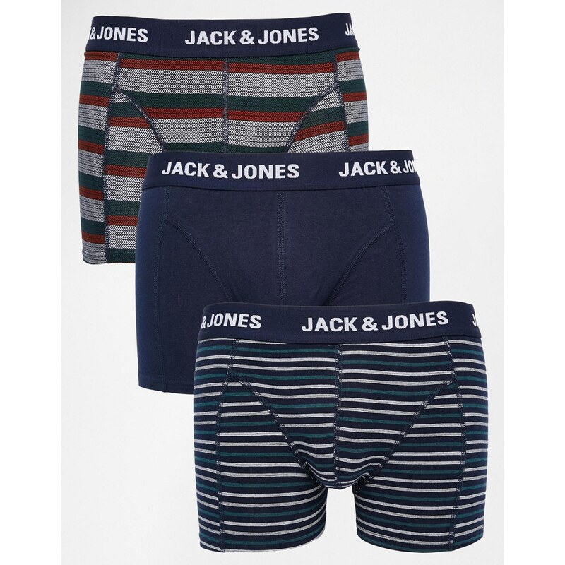 Jack & Jones - Unterhosen im 3er-Set mit Streifen - Blau