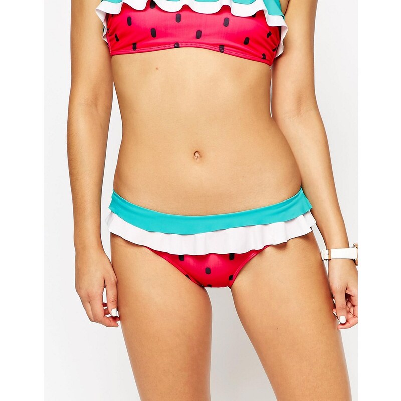 Lazy Oaf - Bikinihose mit Wassermelonenmotiv - Mehrfarbig