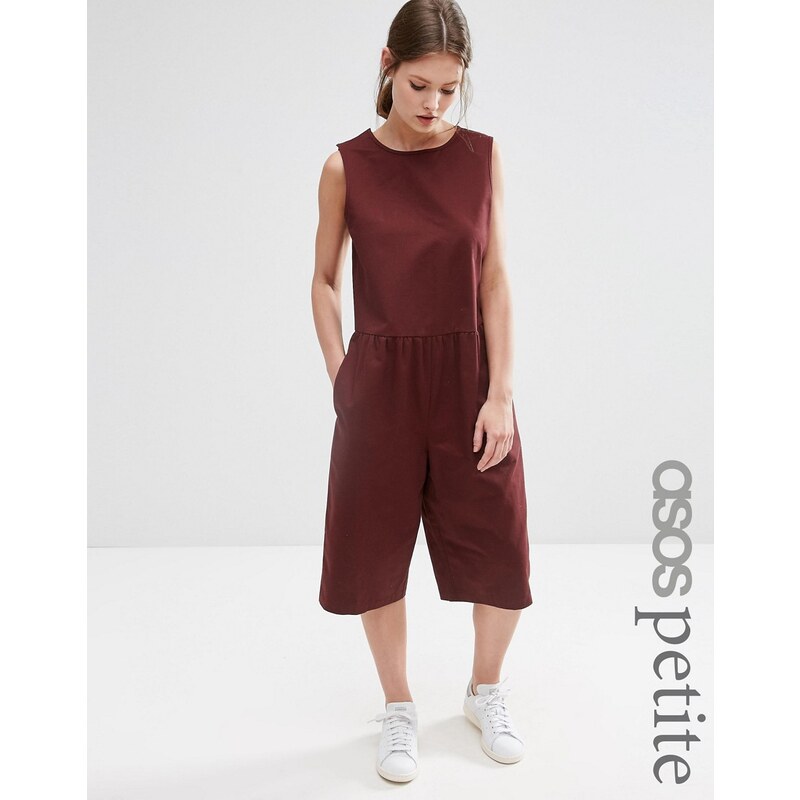 ASOS PETITE - Oversize-Overall mit geraffter Taille - Rot