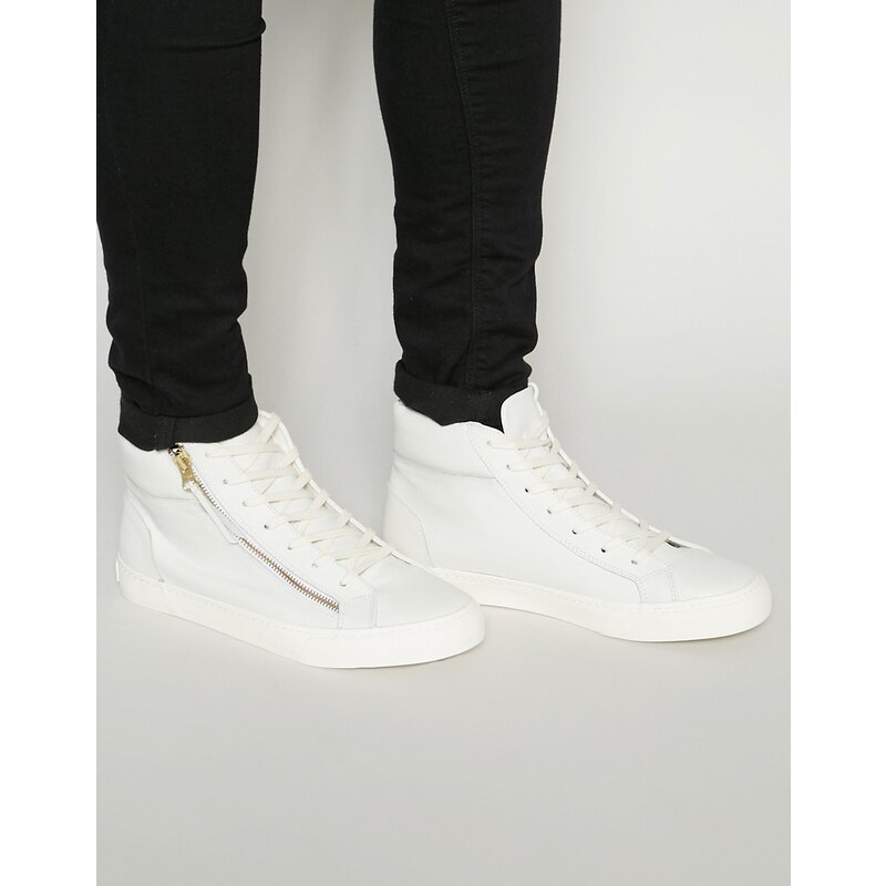 Walk London - Hohe Sneaker mit Reißverschluss - Weiß
