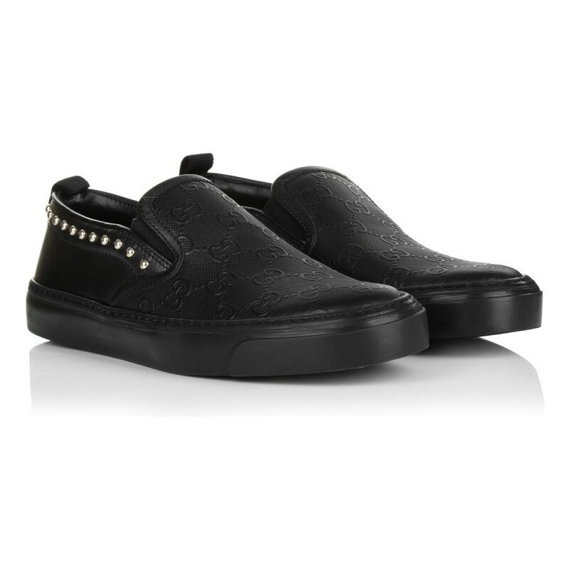 Gucci Loafers & Slippers - Board Slip-On Sneakers Nero - in gold, schwarz - Loafers & Slippers für Damen