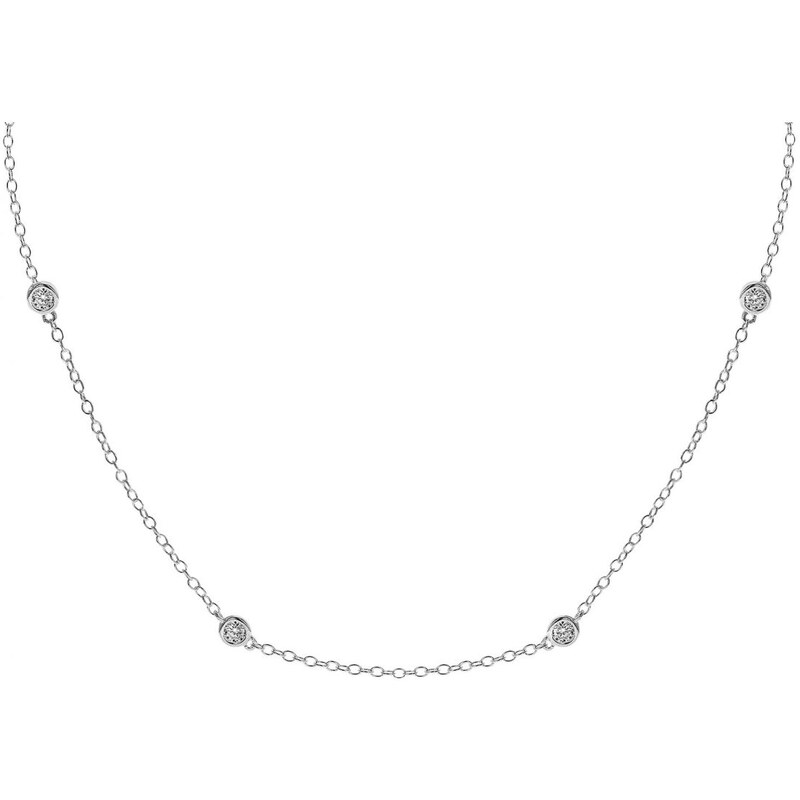 trendor Silber-Halskette mit Zirkonias 35681-42, 42 cm