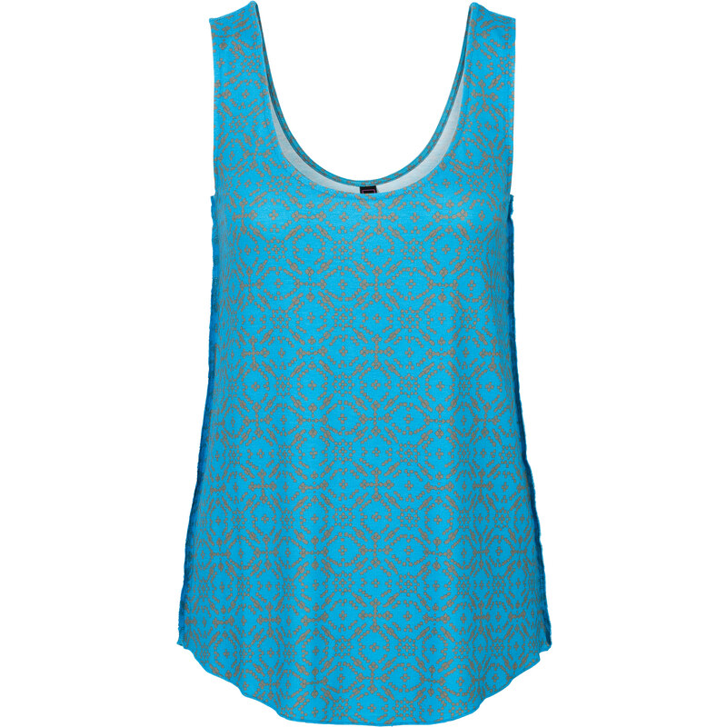 RAINBOW Shirttop ohne Ärmel in blau (Rundhals) für Damen von bonprix