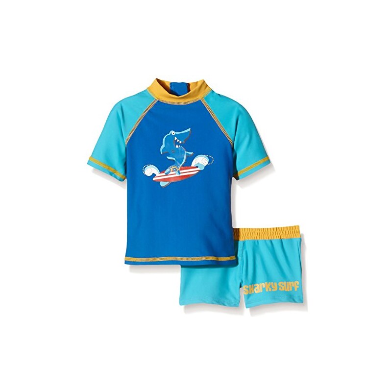 Aquatinto Baby - Jungen Badeshirt und -hose mit Hai-Print, UV +50