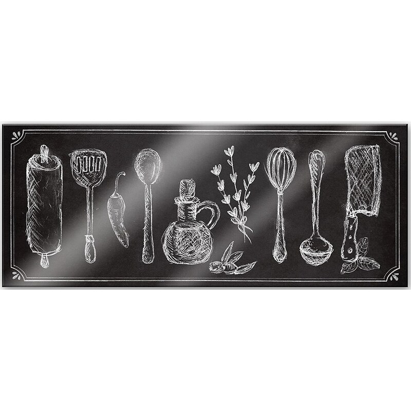 Home affaire Acrylglasbild »Rustic Kitchen - Panorama«, 100/40 cm