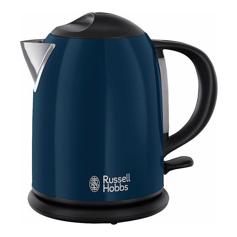Russell Hobbs Kompakt-Wasserkocher 20193-70, 1 Liter, 2200 Watt, Edelstahl blau lackiert