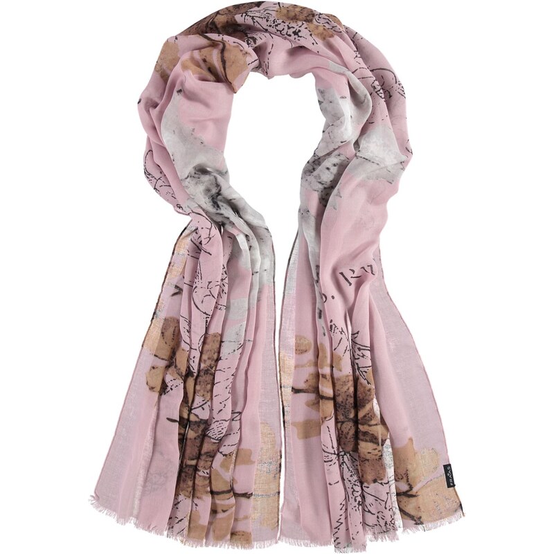 FRAAS Polyester XXL-Schal mit Flowerprint in rosa