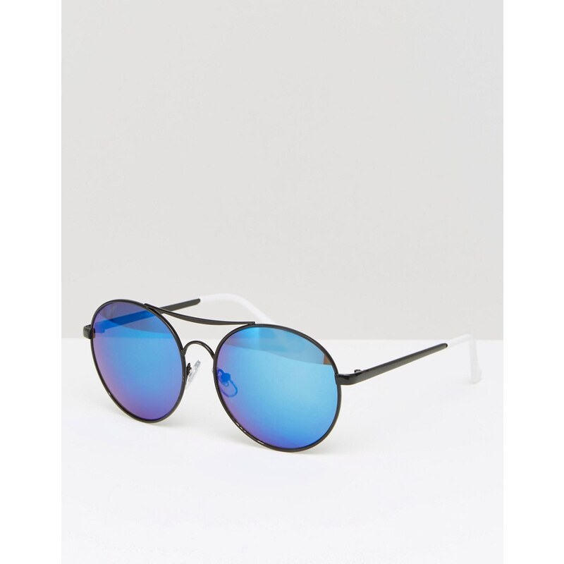 Jeepers Peepers - Pilotensonnenbrille mit blauen Gläsern - Schwarz