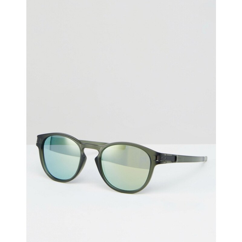 Oakley - Round Latch - Sonnenbrille mit blau getönten Gläsern - Grün