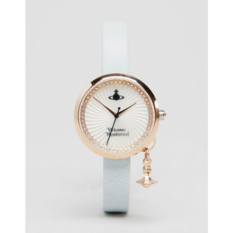 Vivienne Westwood - Uhr mit blauem Armband und Schleife - Schwarz