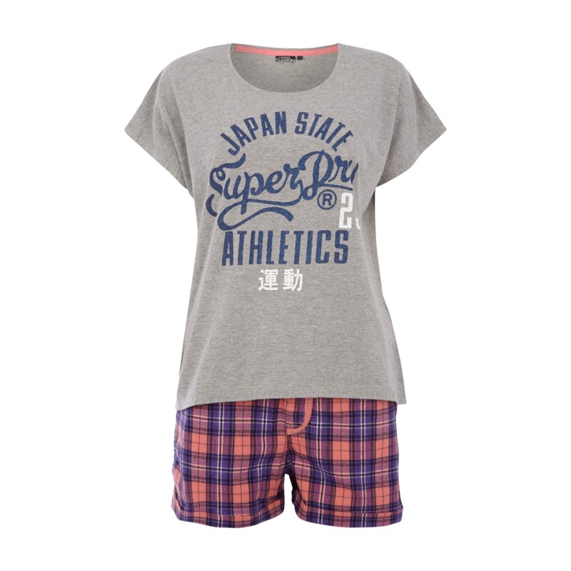 Superdry Pyjama mit glitzerndem Logo-Print