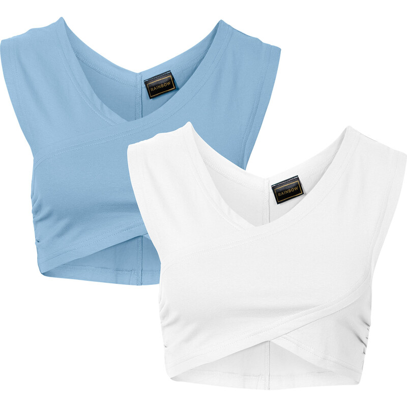RAINBOW Top (2er-Pack) ohne Ärmel in blau für Damen von bonprix