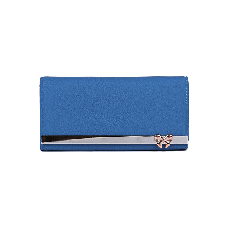 Lesara Portemonnaie mit Schleifen-Applikation - Blau
