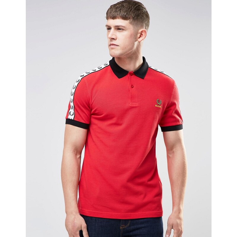 Fred Perry - Belgium - Polohemd in Rot - Rot