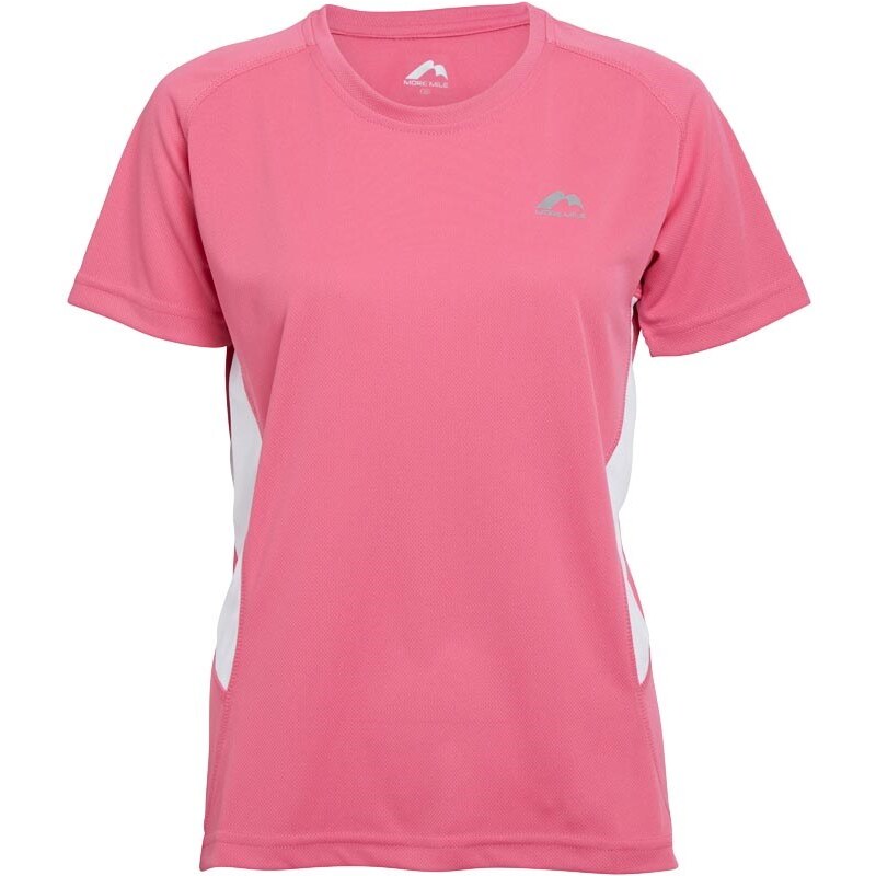 More Mile Damen Verona Panelled T-Shirt Rosa