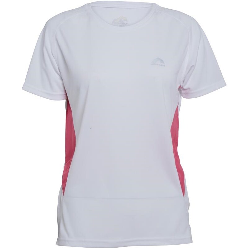 More Mile Damen Verona Panelled T-Shirt Weiß