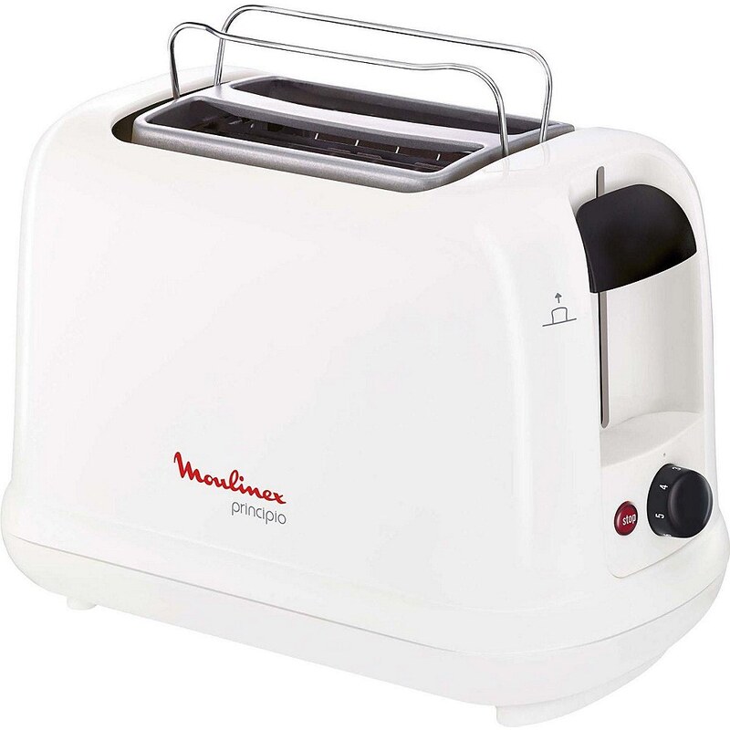 Moulinex Toaster Principio LT1611, für 2 Scheiben, 850 Watt, weiß