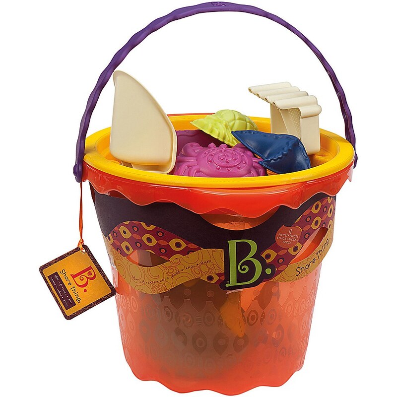 B.toys Sandspielzeug mit Aufbewahrungseimer, »Sand Large Bucket Set Papaya«