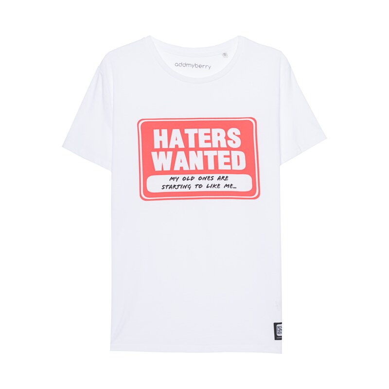 ADDMYBERRY Haters Wanted Tee White