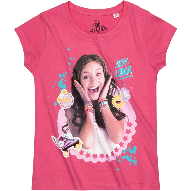 Disney Soy Luna T-Shirt pink in Größe 128 für Mädchen aus 100% Baumwolle