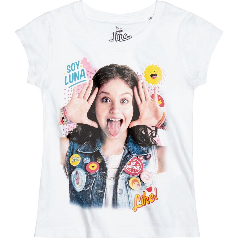 Disney Soy Luna T-Shirt weiß in Größe 128 für Mädchen aus 100% Baumwolle