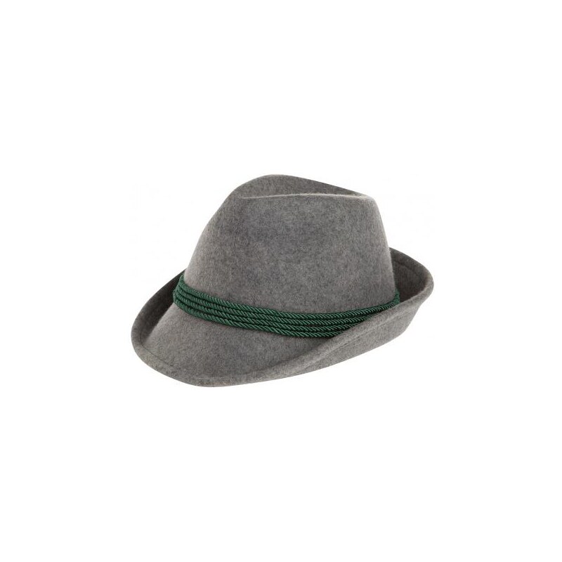 Distler Damen Hut Krempenbreite 5 cm grau mit Wolle