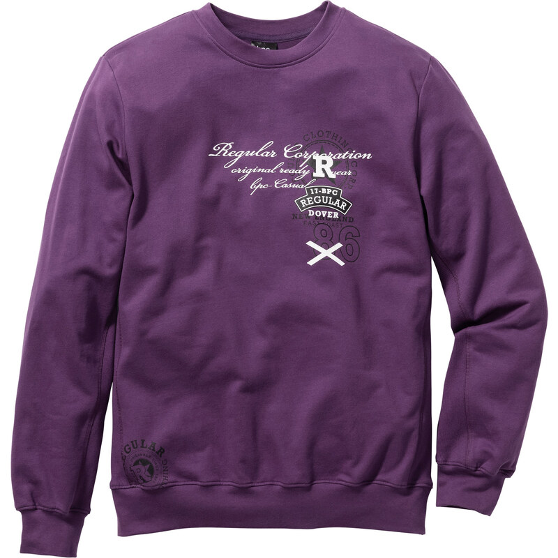bpc bonprix collection Sweatshirt Regular Fit langarm in lila für Herren von bonprix