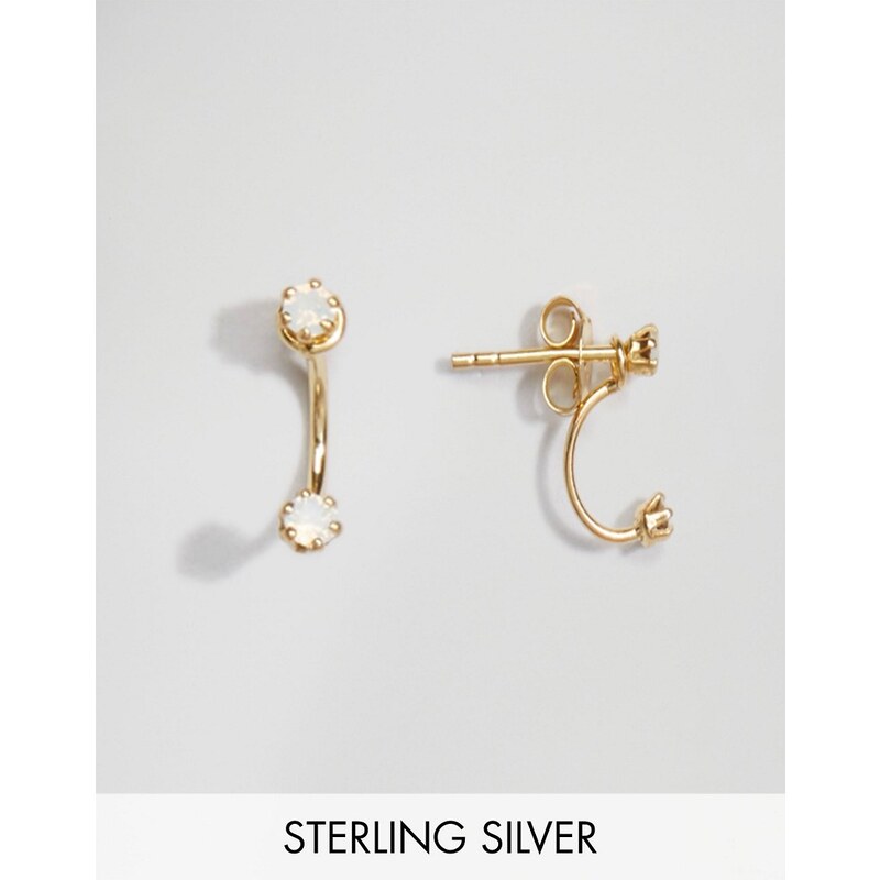 ASOS - Kleine, vergoldete Ohrringe aus Sterlingsilber - Gold