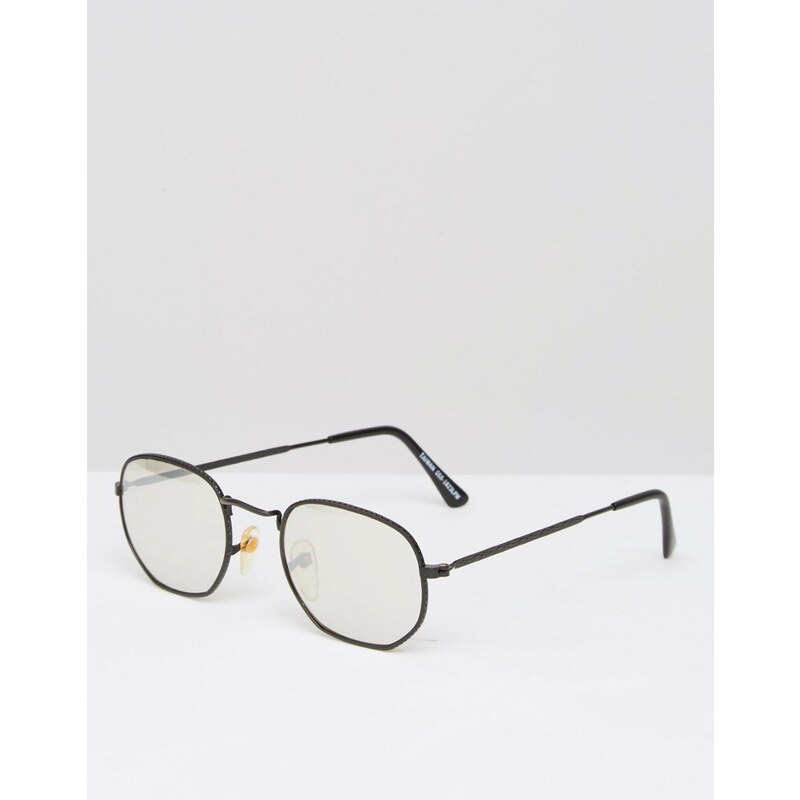 Reclaimed Vintage - Runde Sonnenbrille - Schwarz