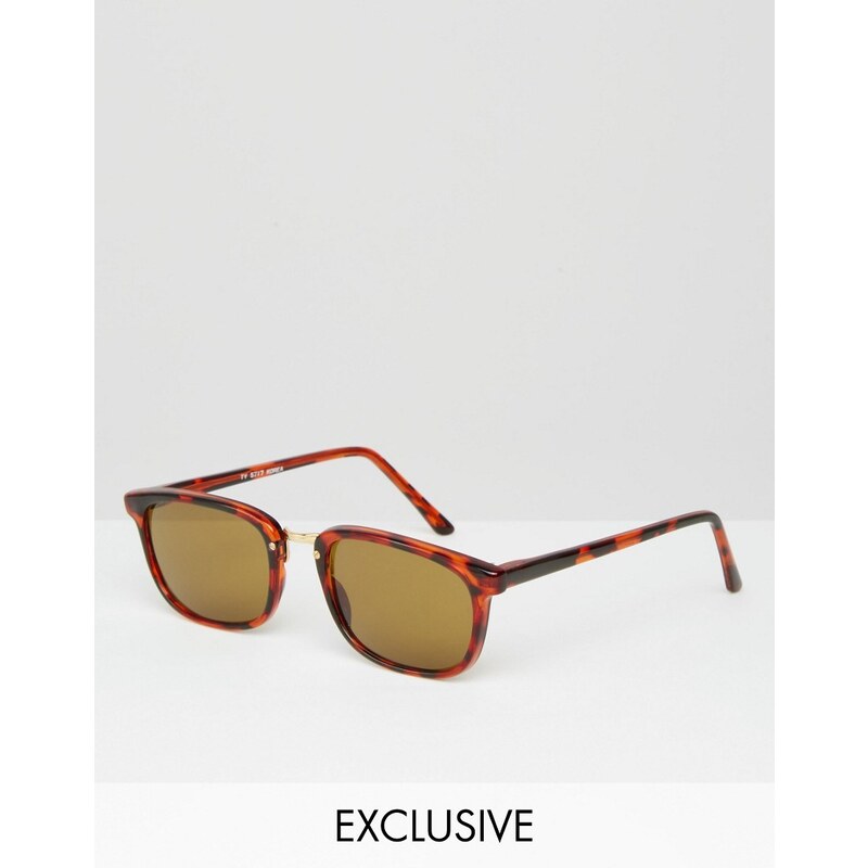 Reclaimed Vintage - Eckige Sonnenbrille - Braun