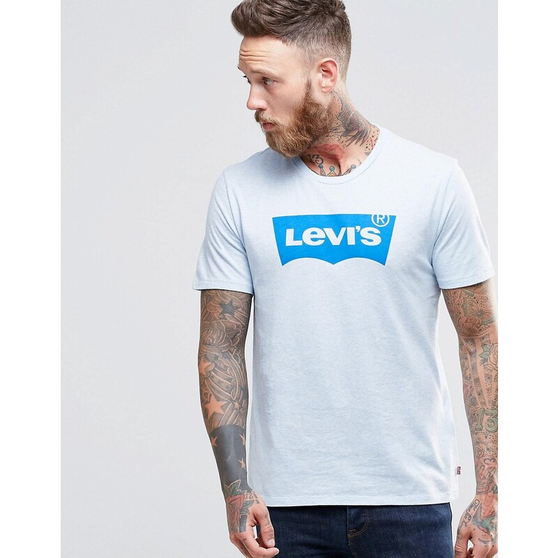 Levis Levi's - T-Shirt mit Logo in Hellblau-Heide - Blau