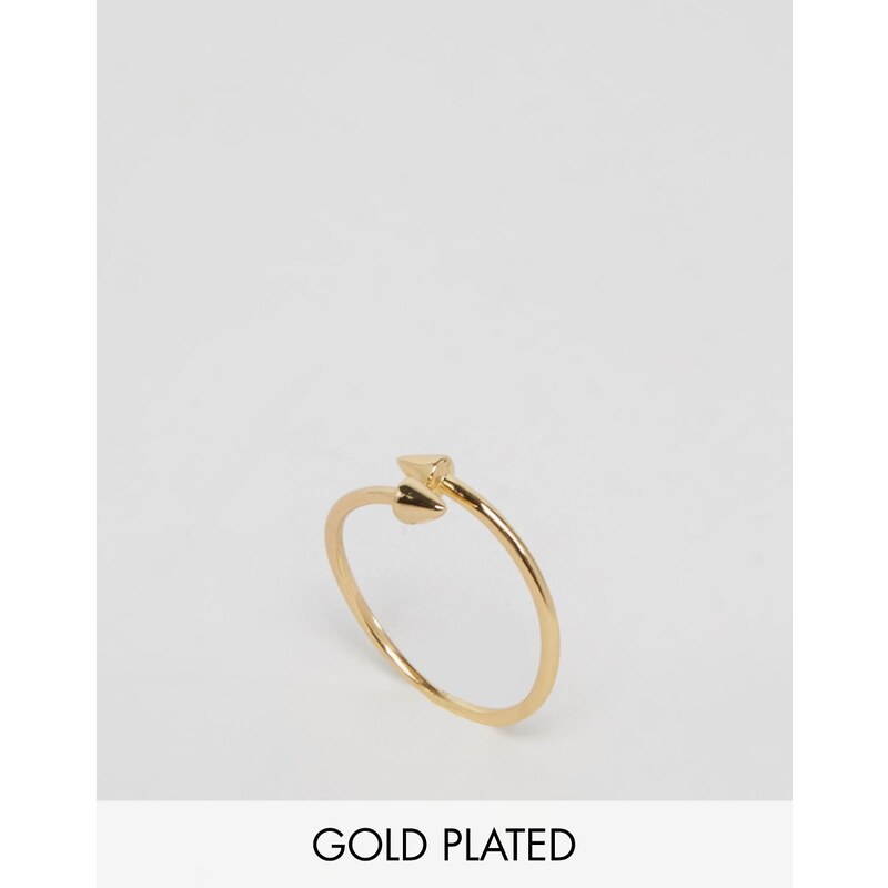 Lavish Alice - Goldlegierter Ring mit Pfeil - Gold