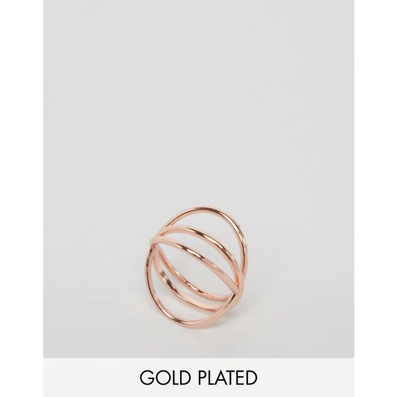 Lavish Alice - Goldlegierter Oversize-Ring - Gold