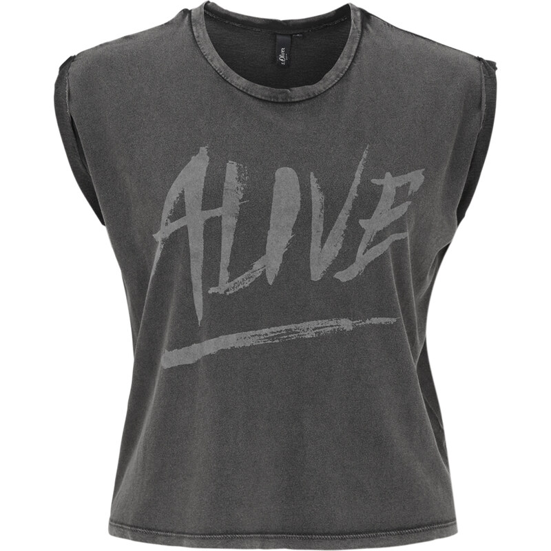 s.Oliver Cropped-Shirt mit Frontprint