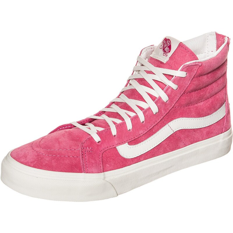 Große Größen: VANS Sk8-Hi Slim Zip Sneaker, pink / weiß, Gr.4.5 US - 36.0 EU-8.0 US - 40.5 EU